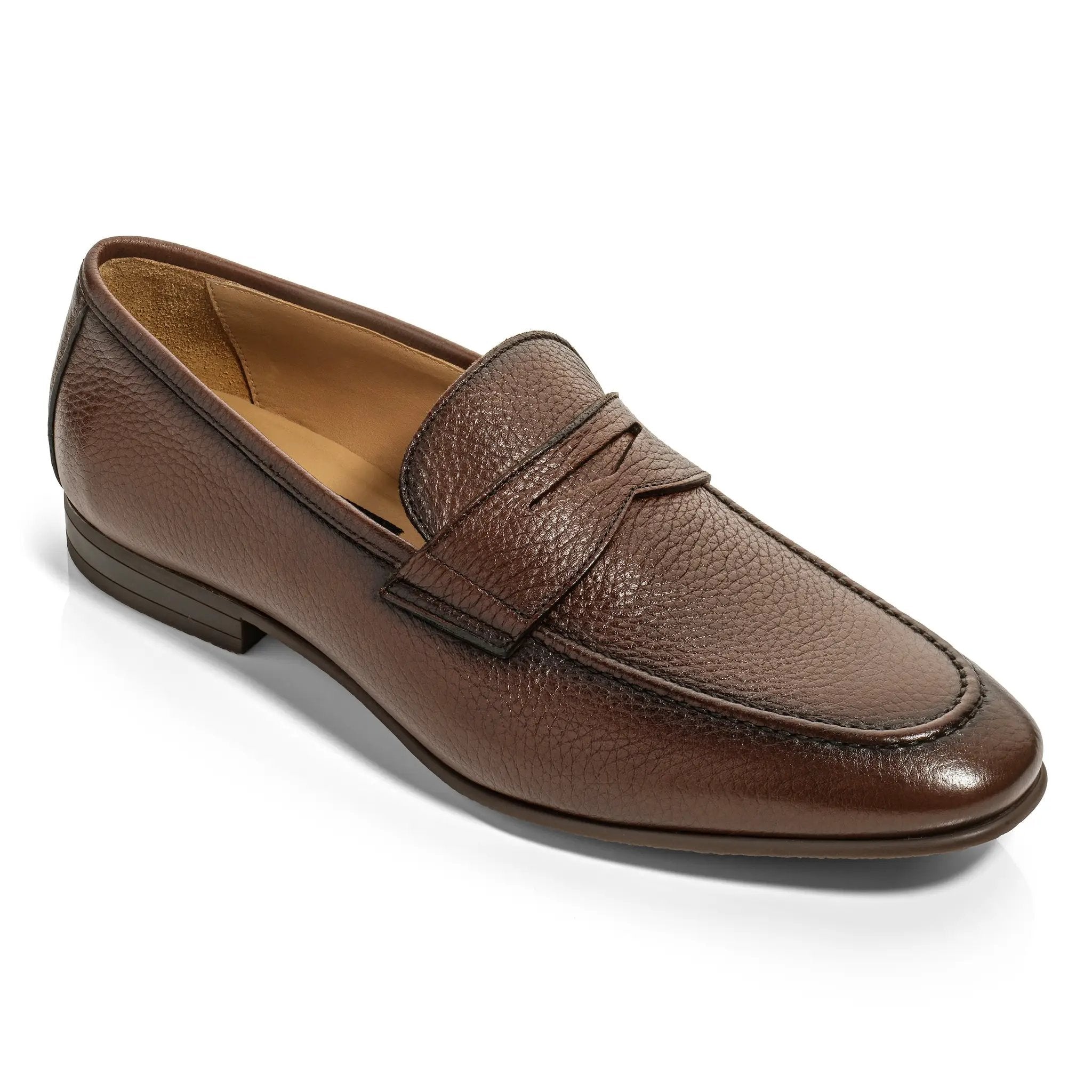 Merritt Brown Deerskin Leather Penny Loafer Slip-On by To Boot New York