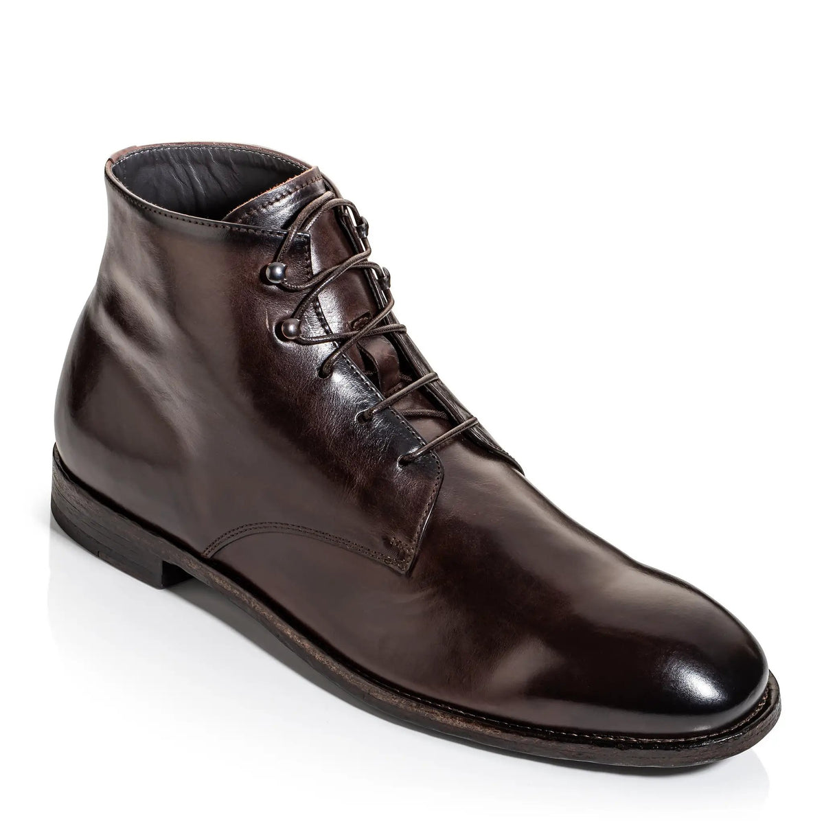 Jarreau Dark Brown Calf Plain Toe Lace Boot by To Boot New York