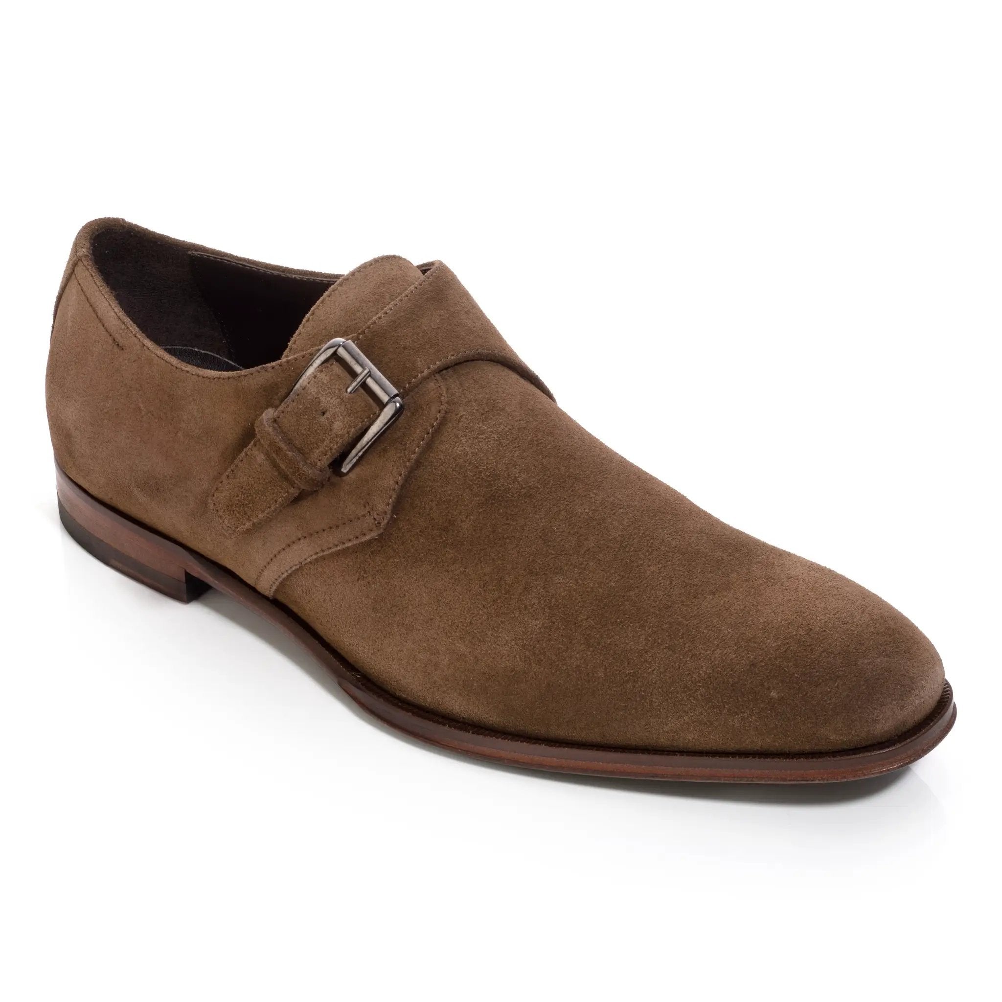 Bower Mid Brown Suede Monkstrap by To Boot New York