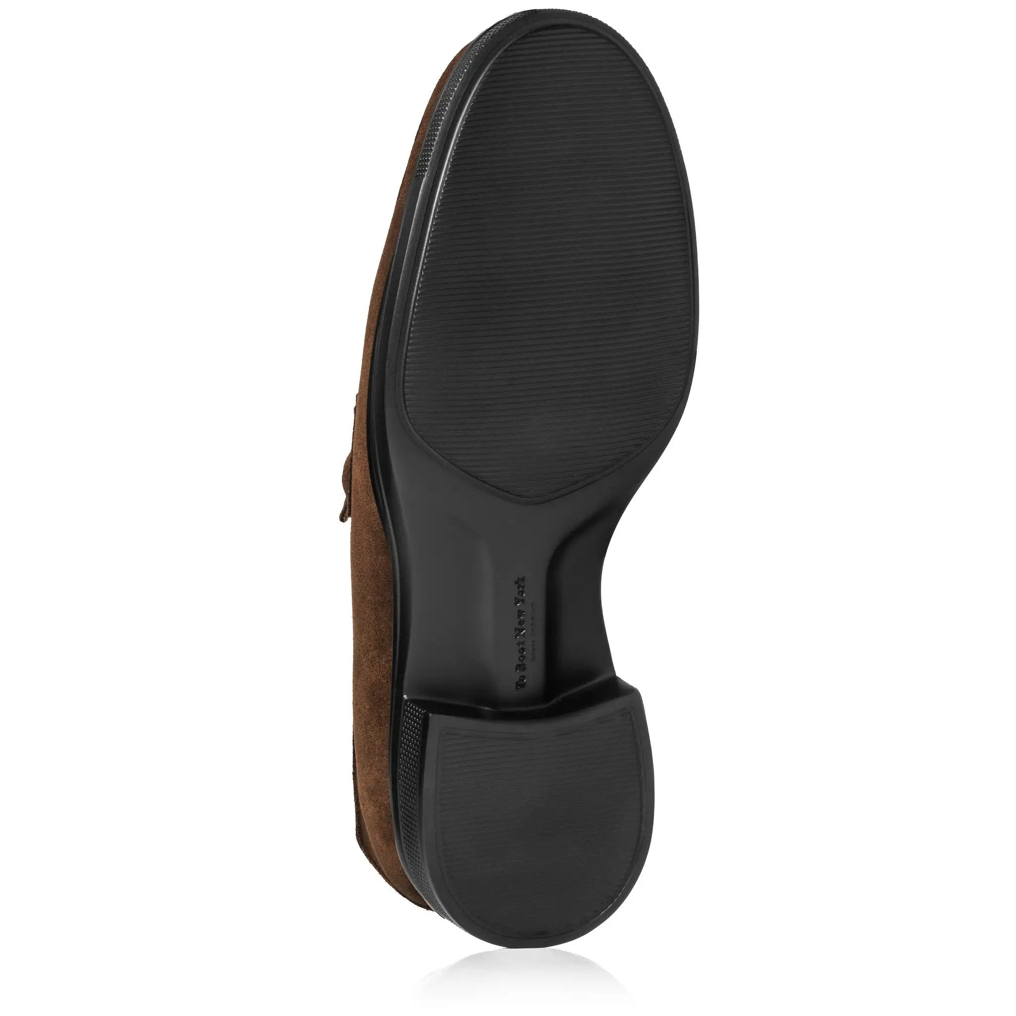 Joey Water-Repellent Mid Brown Suede Penny Loafer by To Boot New York