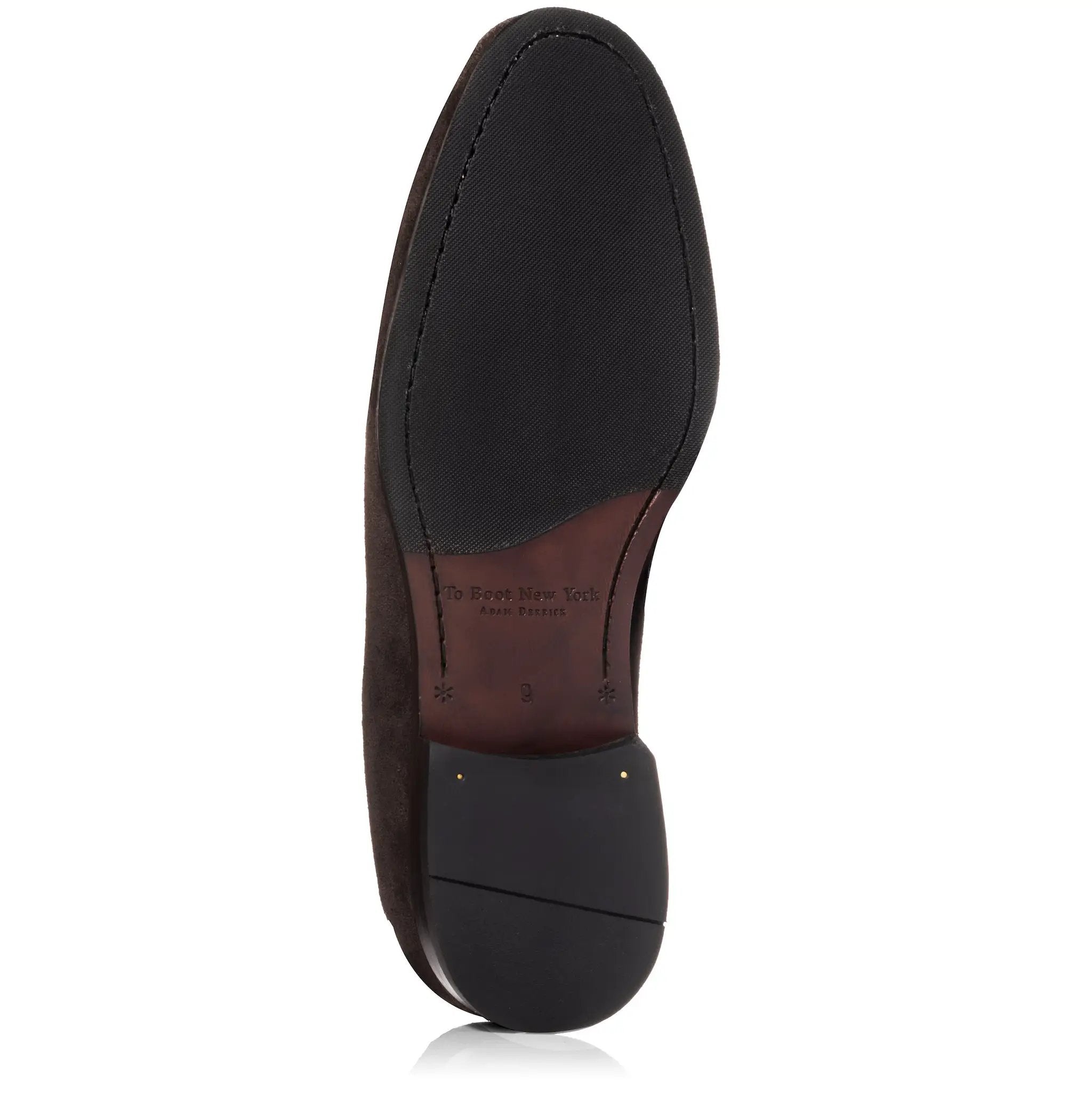 Ronny Dark Brown Suede Slip-On Loafer by To Boot New York
