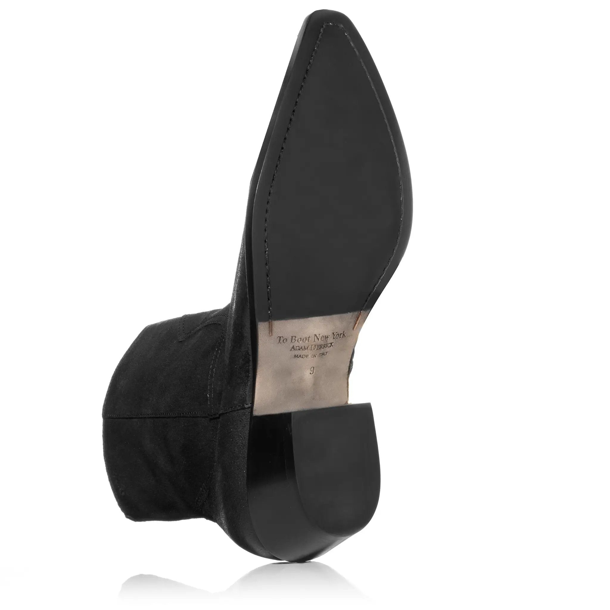 Atticus Black Suede Western Zip Boot by To Boot New York