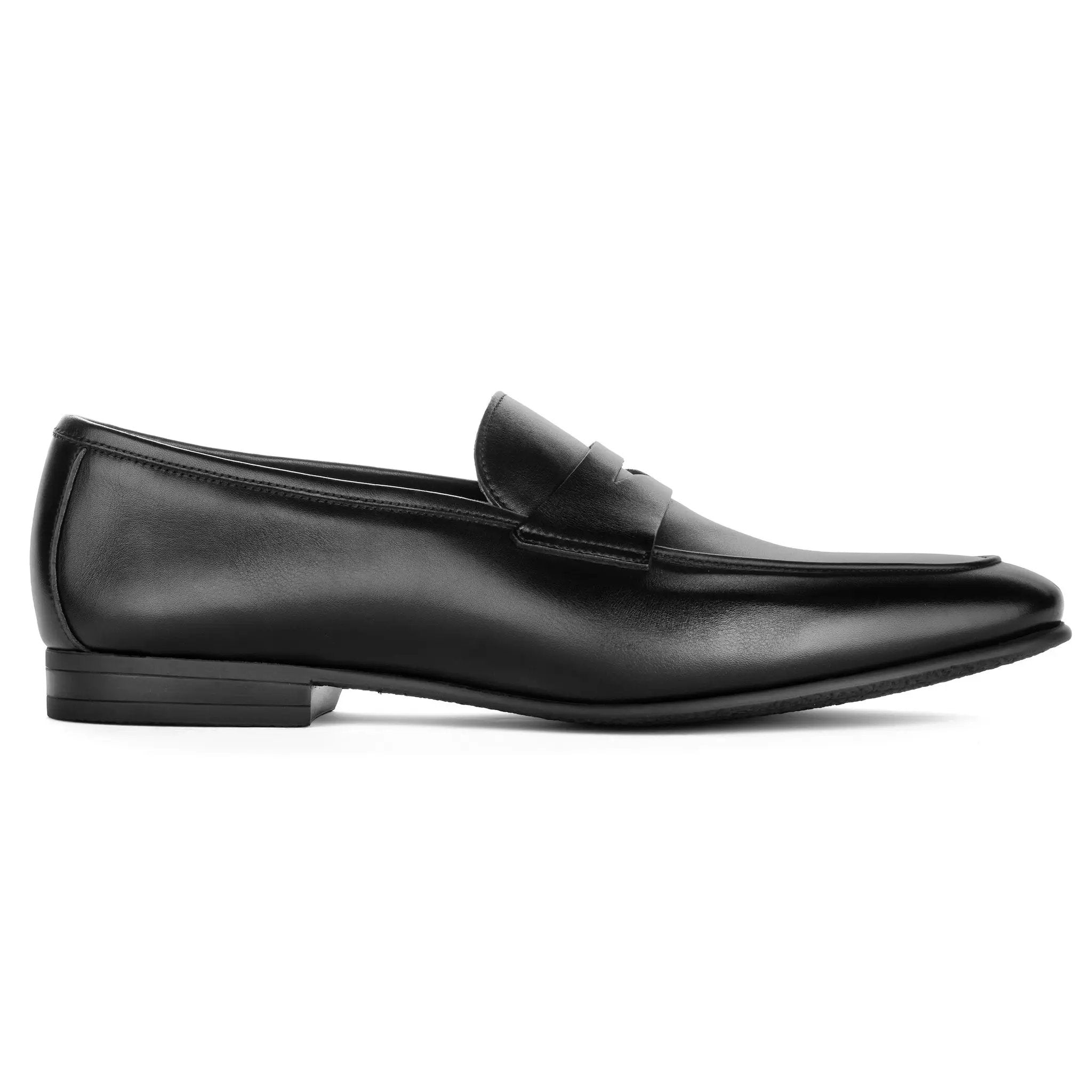 Keats Black Calf Leather Slip-on Men’s Penny Loafer by To Boot New York