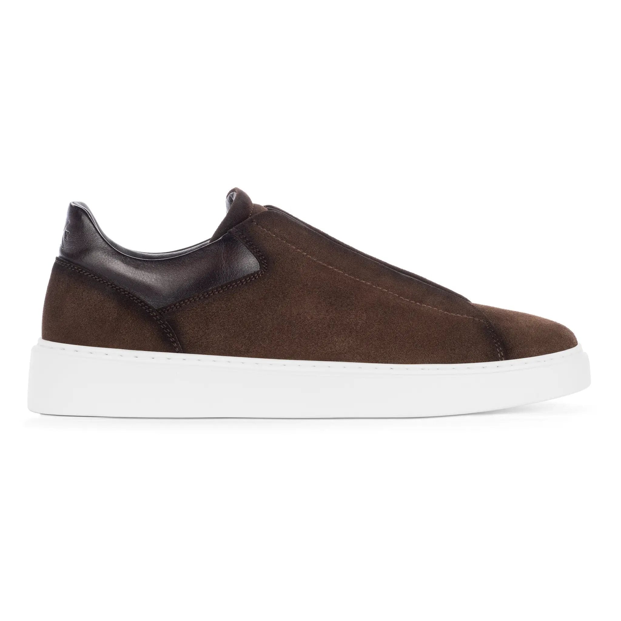 Campion Brown Suede Elastic Slip-On Sneaker by To Boot New York