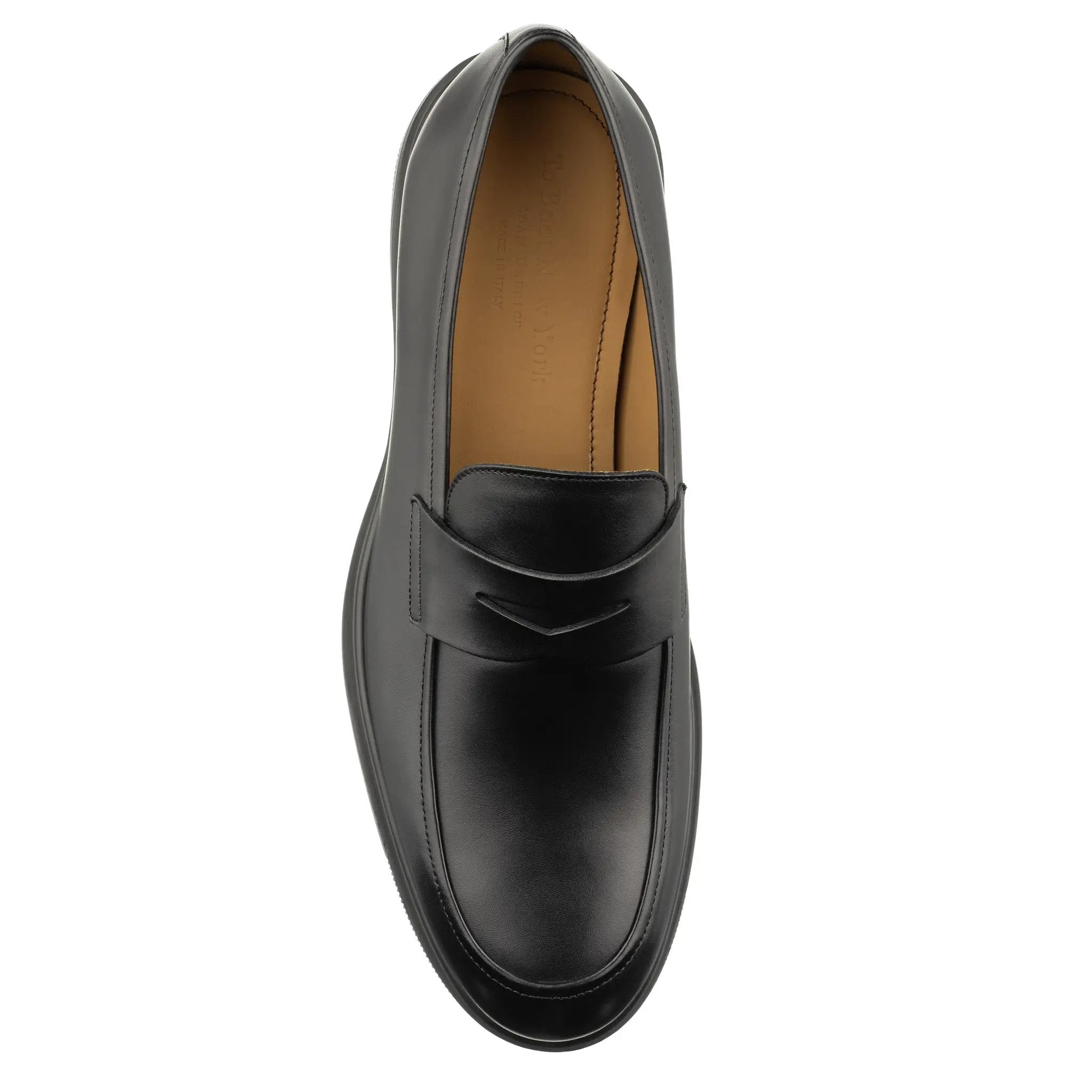 Bernard Black Calf Leather Penny Loafer by To Boot New York