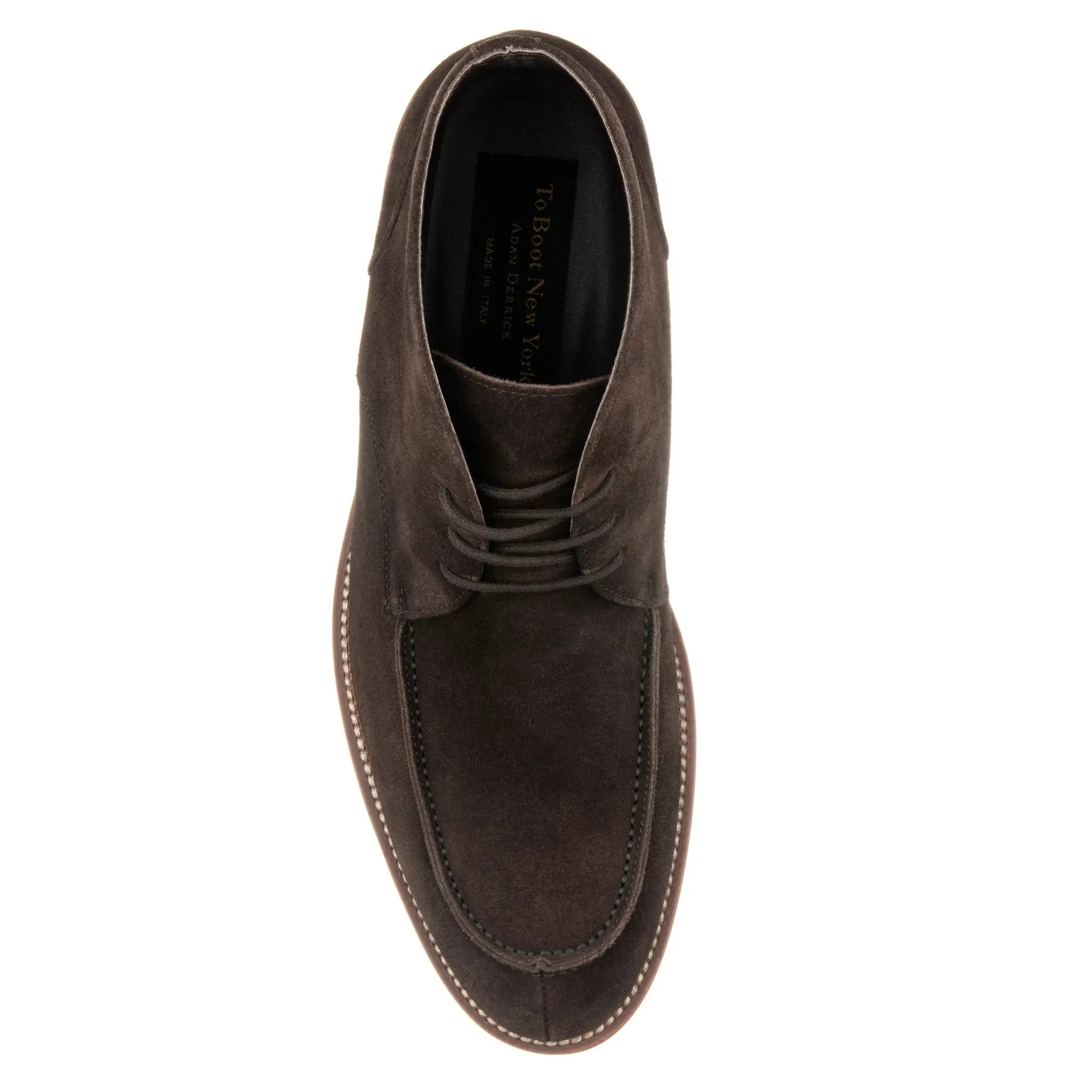 Parker Dark Brown Suede Apron Toe Chukka Boot by To Boot New York
