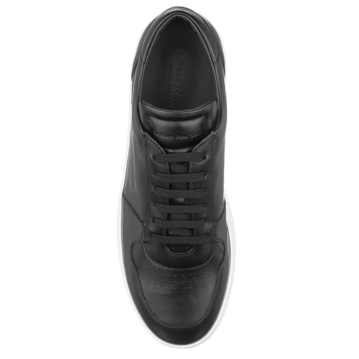 Colin Black Leather Court Sneaker by To Boot New York