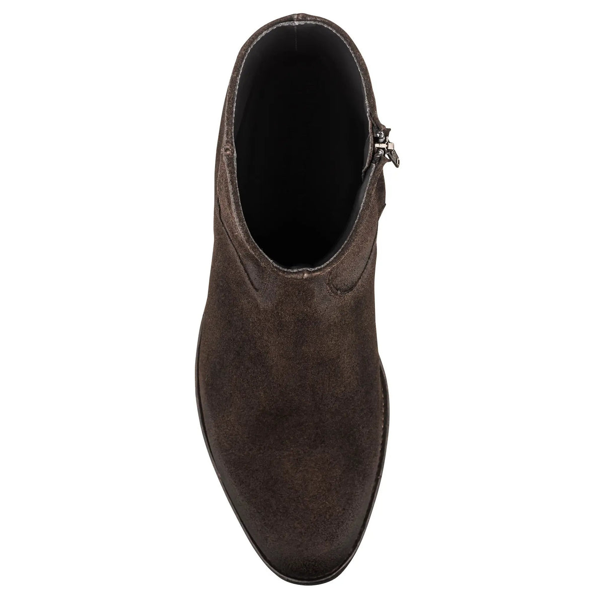 Belvedere Dark Brown Suede Waxed Suede Zip Boot by To Boot New York