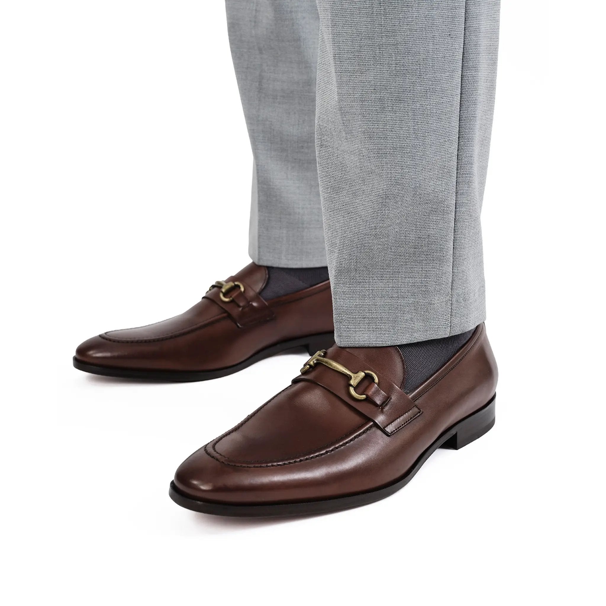 Forio Dark Brown Calf Bit Loafer by To Boot New York
