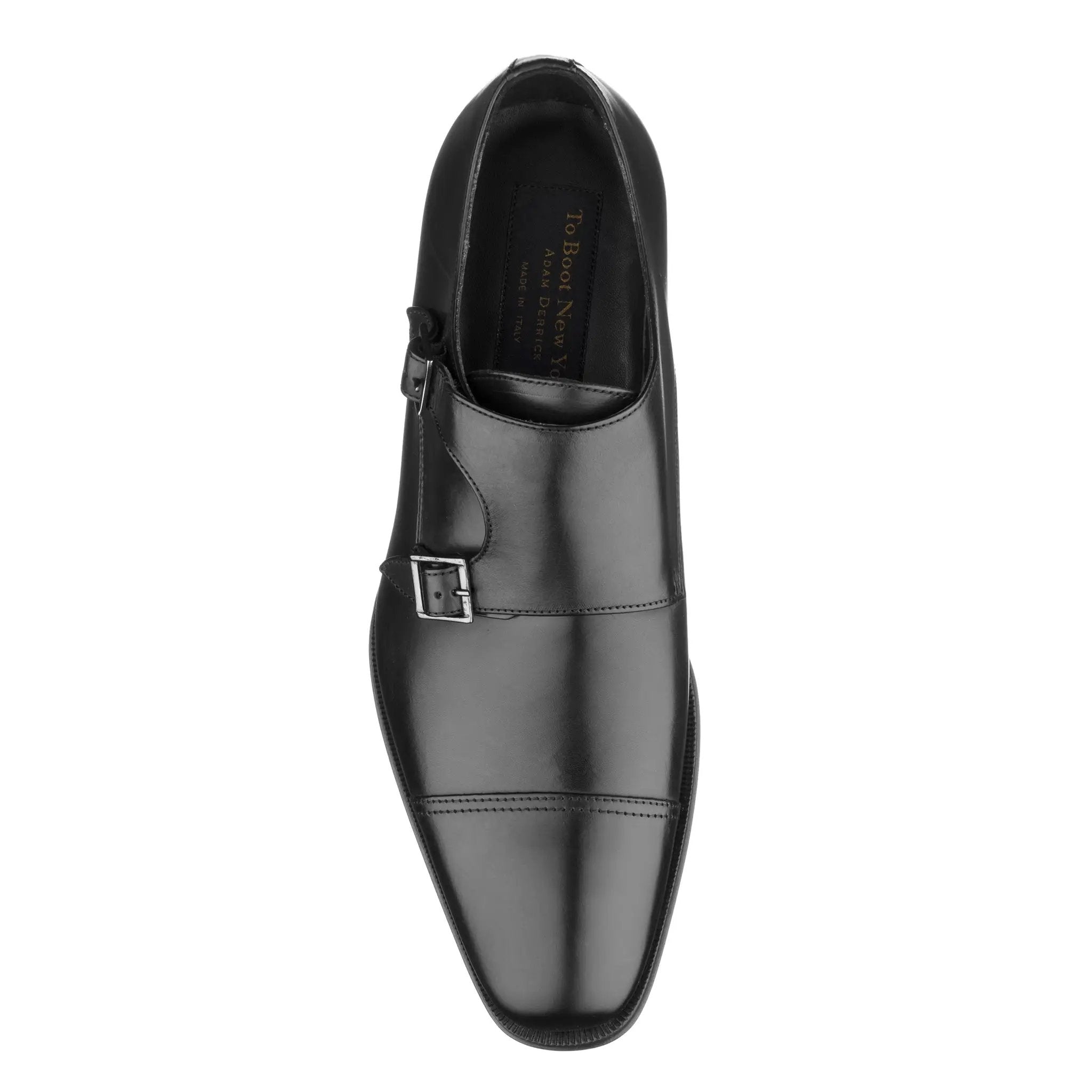 Grant Black Calf Cap Toe Double Monkstrap by To Boot New York
