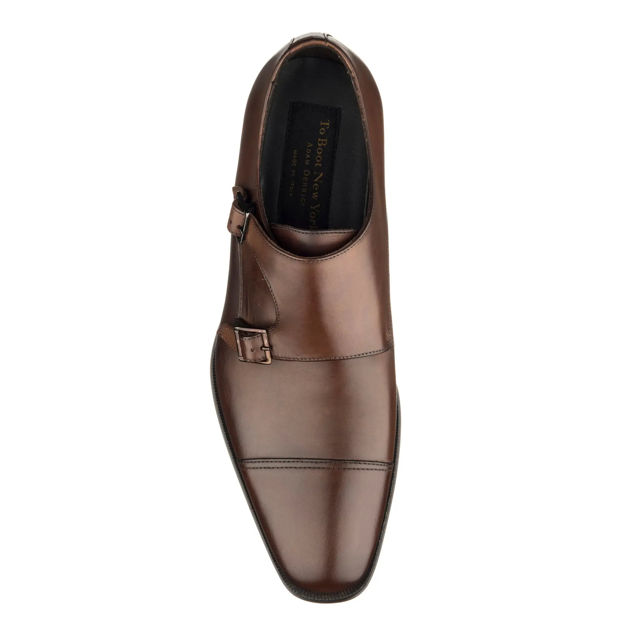 Grant Brown Calf Cap Toe Double Monkstrap by To Boot New York