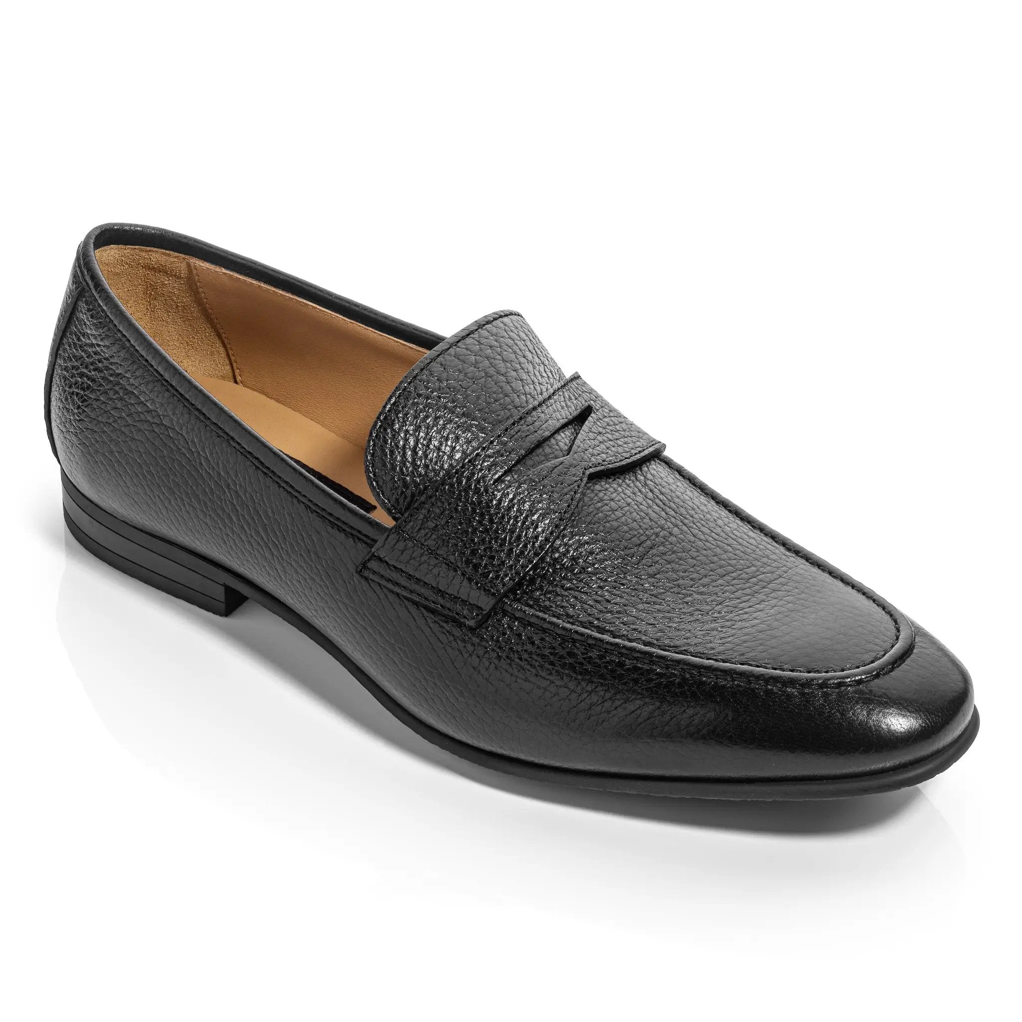 Merritt Black Deerskin Leather Penny Loafer Slip-On by To Boot New York