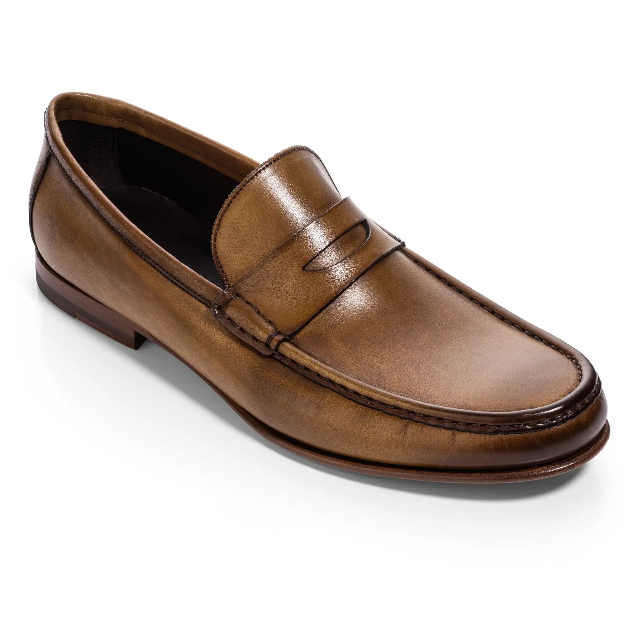 Clapton Medium Tan Calf Penny Loafer by To Boot New York