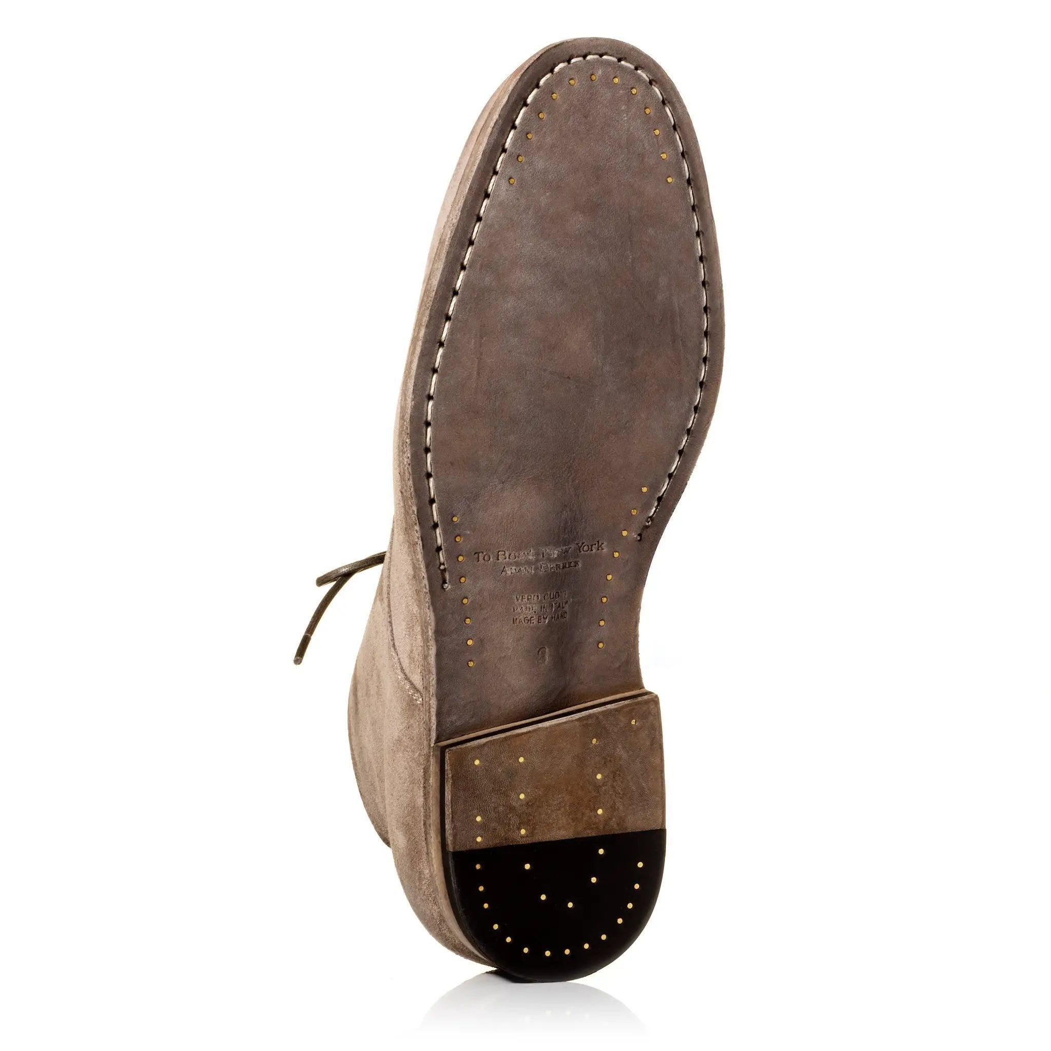 Jarreau Grey Waxed Suede Plain Toe Lace Boot by To Boot New York