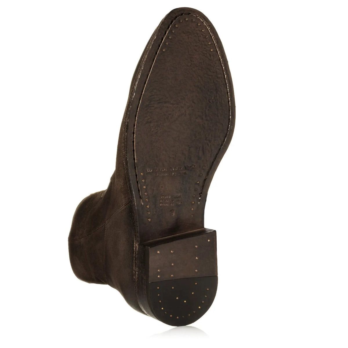 Belvedere Dark Brown Suede Waxed Suede Zip Boot by To Boot New York
