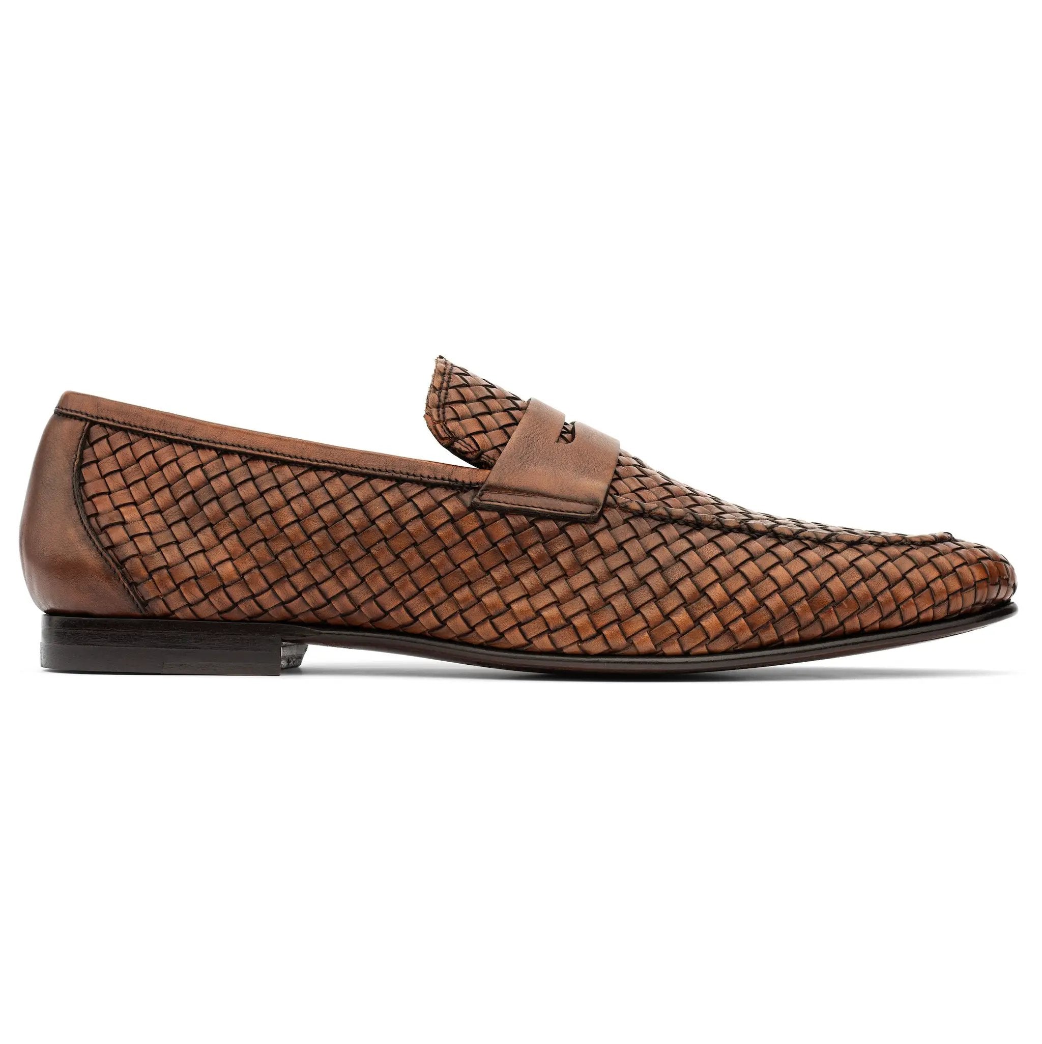 Zenith Cognac Woven Leather Loafer by To Boot New York
