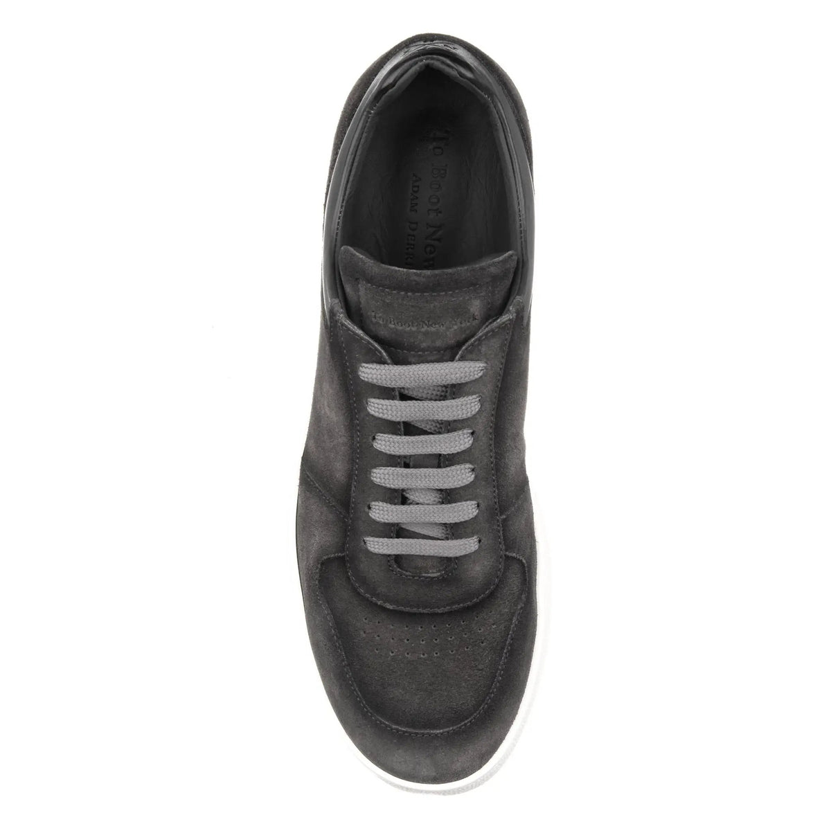 Callum Grey Aero Suede Court Sneaker by To Boot New York