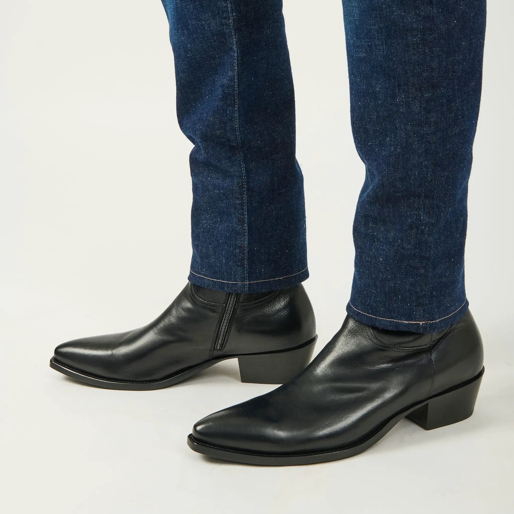 Augustus Black Leather Western Boot by To Boot New York