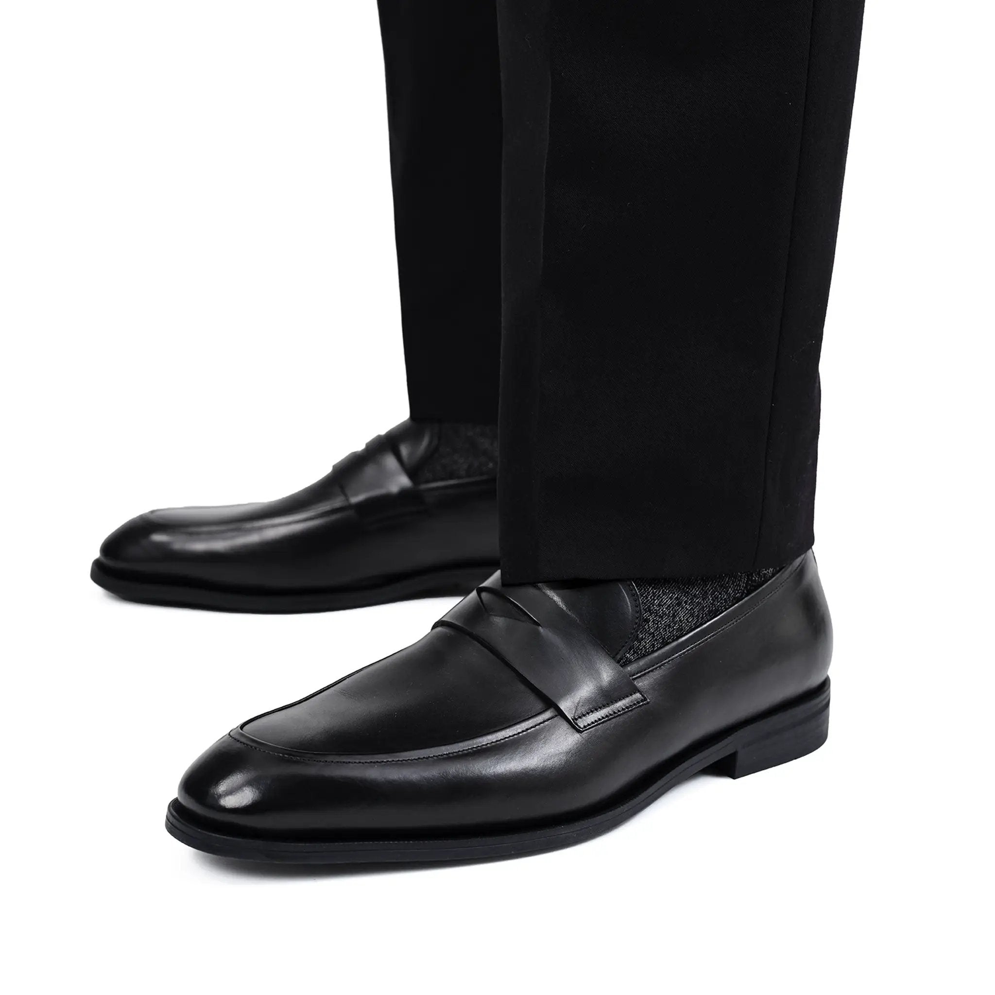 Jagger Black Calf Penny Loafer by To Boot New York