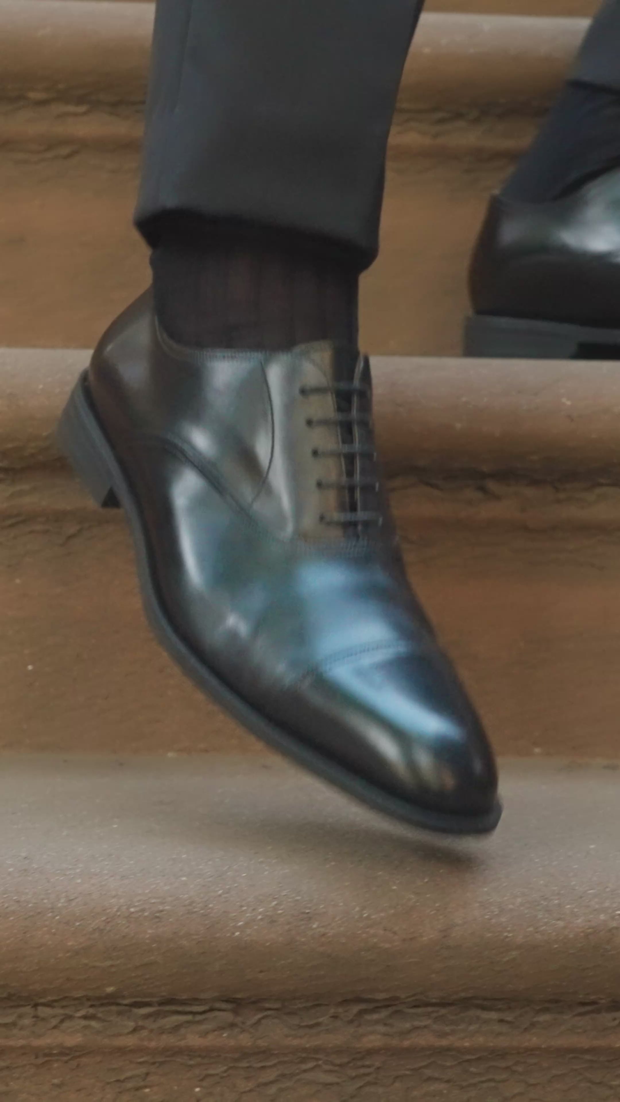 Dale Black Calf Leather Cap Toe Oxford