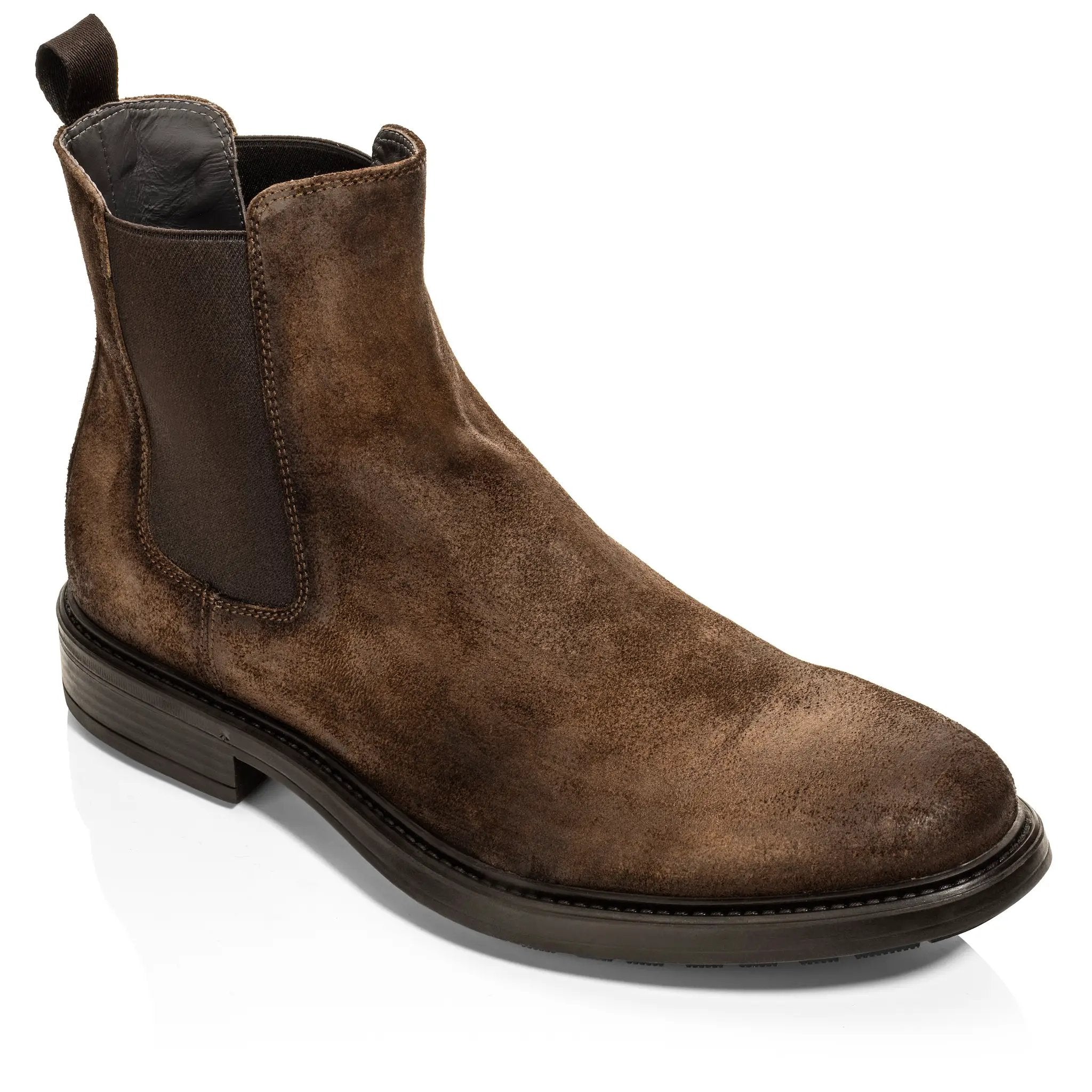 Largo Brown Waxed Suede Chelsea Boot by To Boot New York