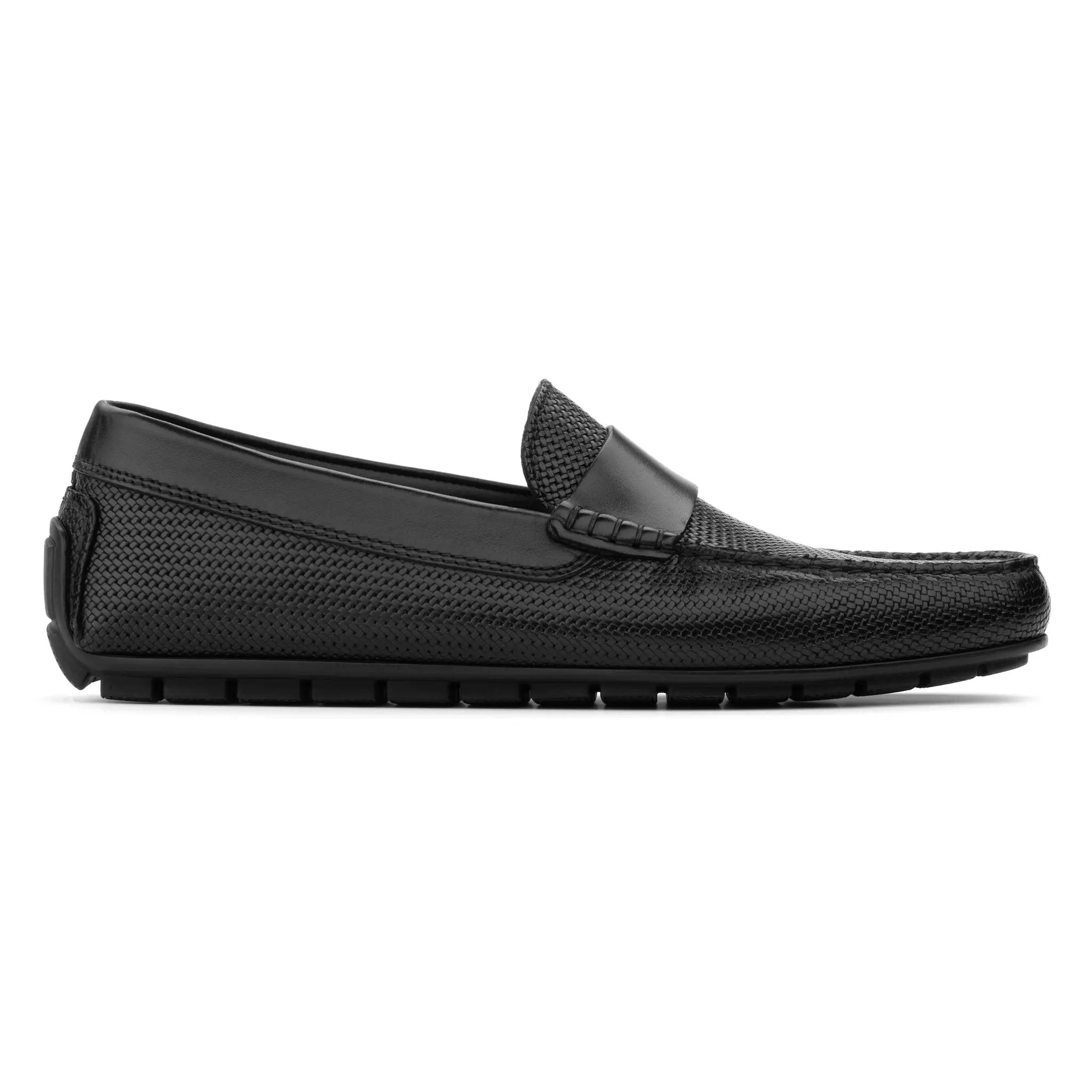 Magnus Black Embossed Driving Shoe by To Boot New York